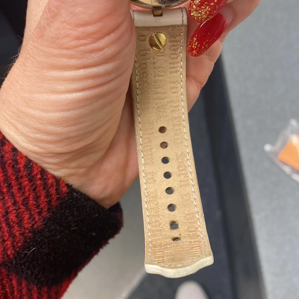 L.A.M.B. Crystal white/green watch Bloom To Perish NWT - Picture 5 of 8